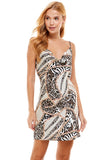 Printed Cowl Neck Cami Dress