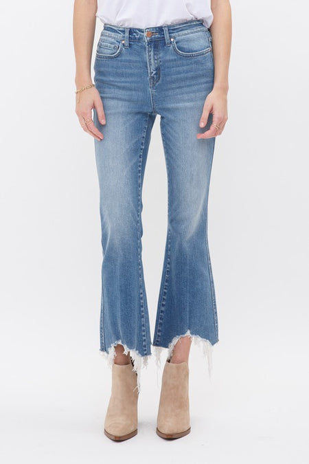 Dark Mauve Pleated Wide Leg Jeans
