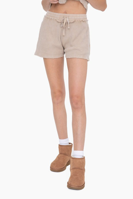 Sand Colored Solid Shorts