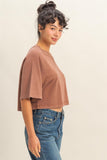 Short Sleeve Mineral Washed Cropped Tee