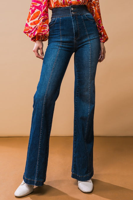 Lana High Rise Cropped Wide Leg Jeans