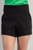 Black High Waisted Panel Shorts