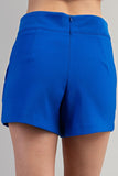 Royal Blue Colored High Waisted Panel Shorts