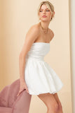 Off-White Bubble Hem Mini Dress