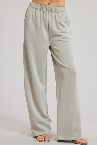 Moss Elastic Waist Pants