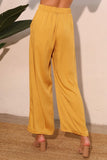Mustard Poly Silk Pants