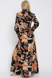 Long Sleeve Wrap Maxi Dress