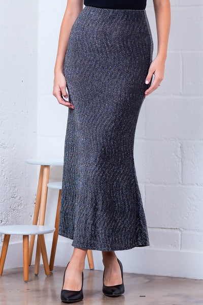 Black and Gold Maxi Mermaid Skirt