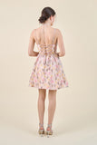 Floral Jacquard Mini Dress