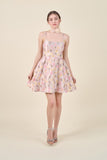 Floral Jacquard Mini Dress