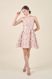 Floral Jacquard Mini Dress