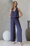 Navy Tank Layered Jumpsuit