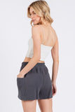 Charcoal Front Pocket Detailed Shorts