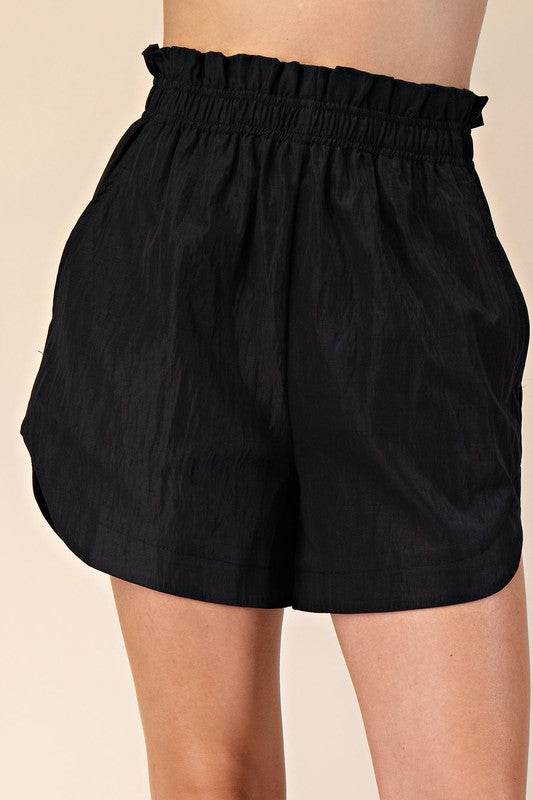 Black High Rise Shorts