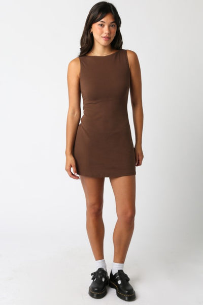 Brown Mini Dress