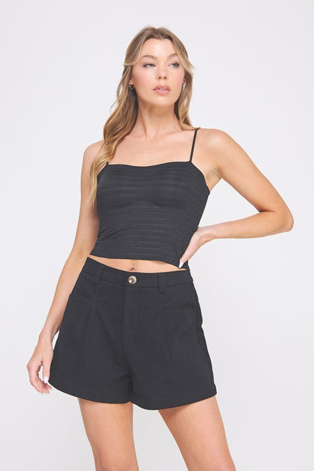 Green Washed Ribbed Cami