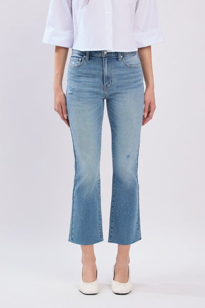 Emily High Rise Raw Ankle Boot Cut