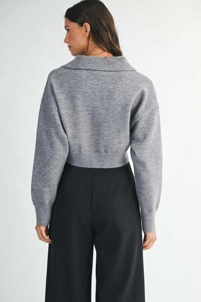 Grey Collared Sweater