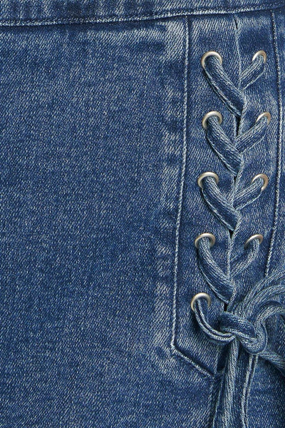 Braided Denim Skort