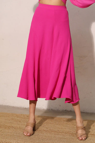 Fuchsia Midi Skirt