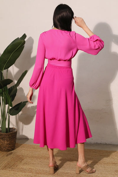 Fuchsia Midi Skirt
