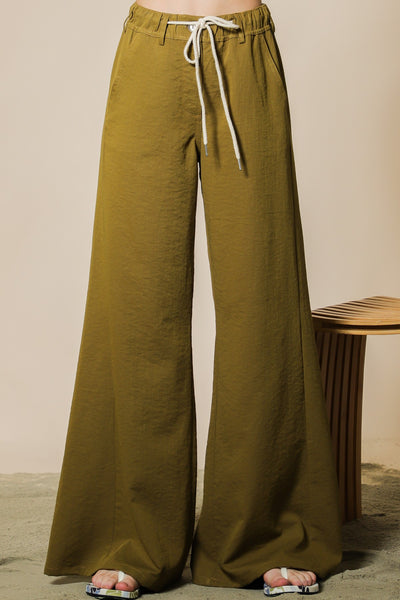 Olive Wide Leg Pants