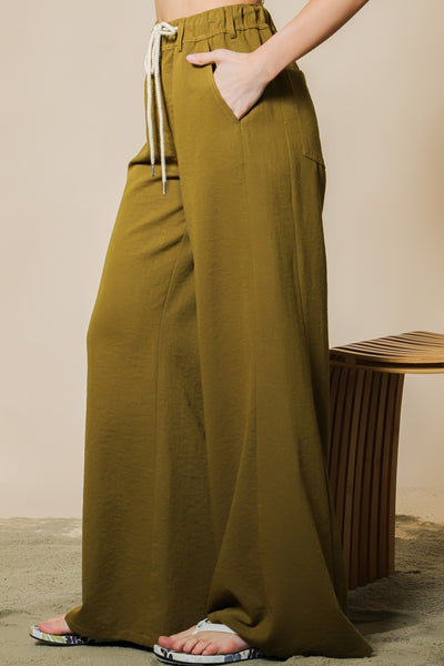 Olive Wide Leg Pants