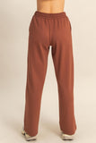 Double Knit High-waist Wide-leg Sweatpants