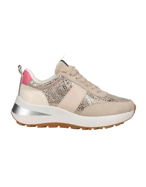 Lorie Pink and Tan Multi Color Sneaker