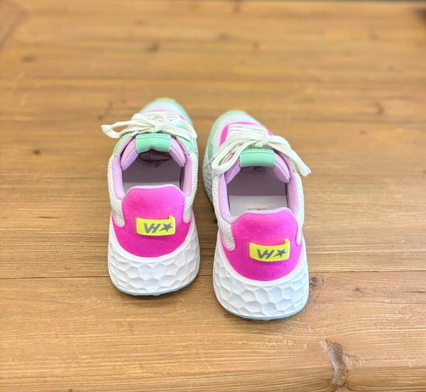 Starling Neon Pink Mint and Yellow Sneakers