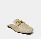 Andromeda Gold Slip On Loafers