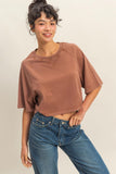 Short Sleeve Mineral Washed Cropped Tee