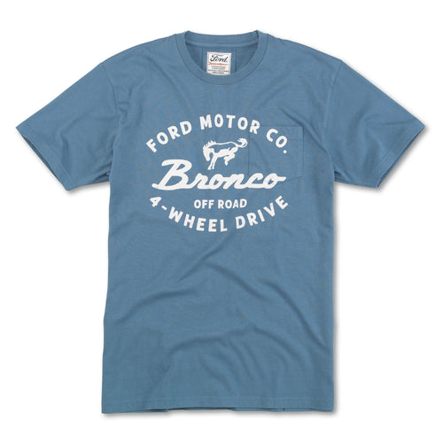 Blue Colored Ford Bronco Graphic Tee