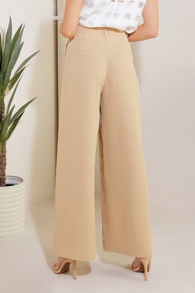 Taupe Wide Leg Pants