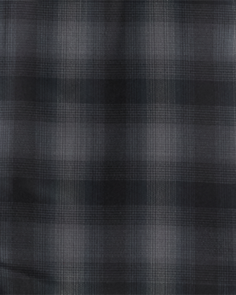 Black and Gray Plaid Button Down Long Sleeve Shirt