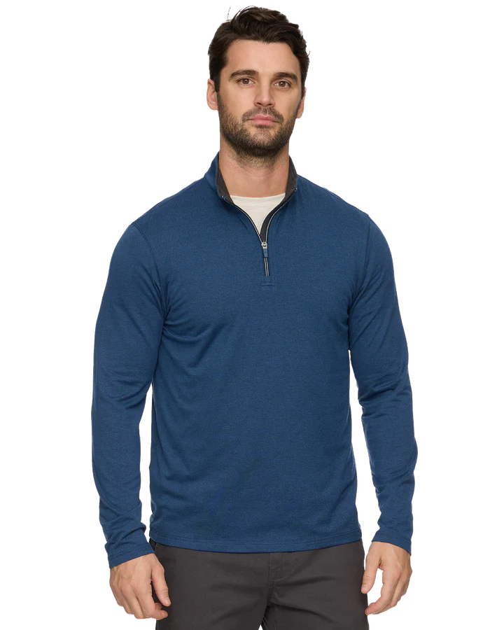 Navy Long Sleeve 1/4 Zip Jacket