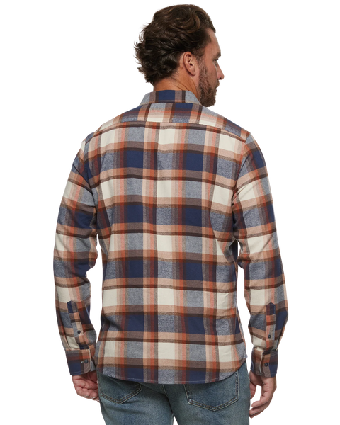 Navy and Rust Flannel
