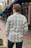Heather Grey Long Sleeve Flannel Button Down