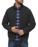 Charcoal Heather Colored Quilted Zip Up Jacket