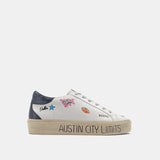 Texas City Limits Graffiti Design Platorm Sneakers