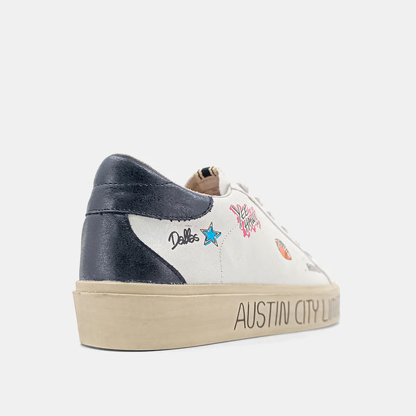 Texas City Limits Graffiti Design Platorm Sneakers
