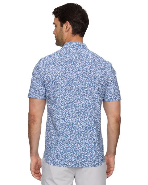 Blue Floral Printed polo