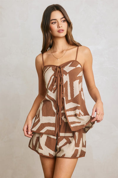 Friar Brown Tank and Shorts Set