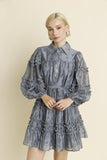 Ruffled Shirt Dress