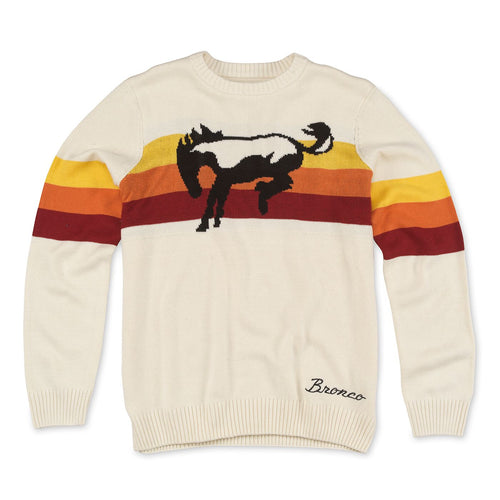 Cream Colored Bronco Pullover Sweater
