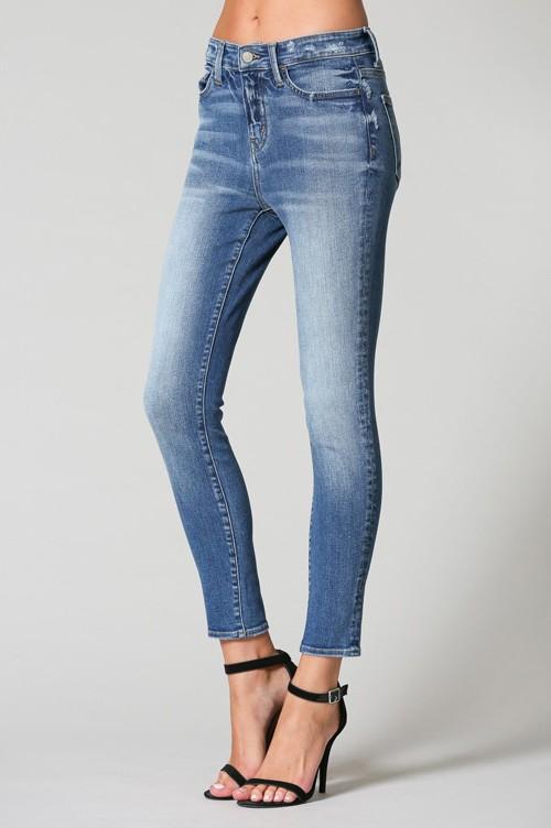 Beth Light Colored High Rise Crop Skinny Jeans