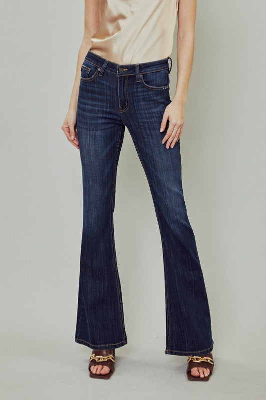 Shannon Dark Wash Petite Mid Rise Jeans