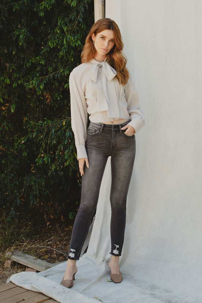 Rockstar Grey High Rise Jeans