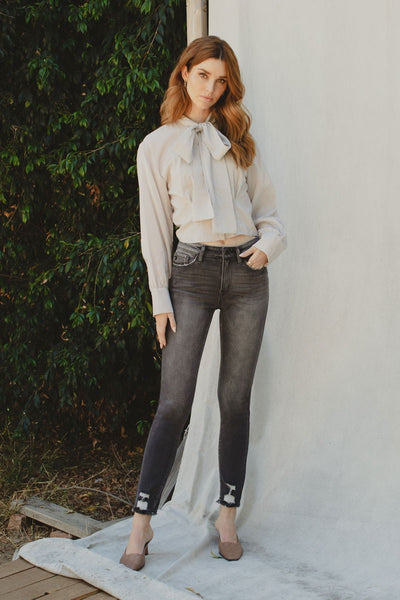 Rockstar Grey High Rise Jeans