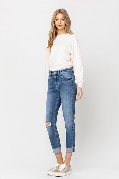 Sadie Stretch Boyfriend Crop Jeans